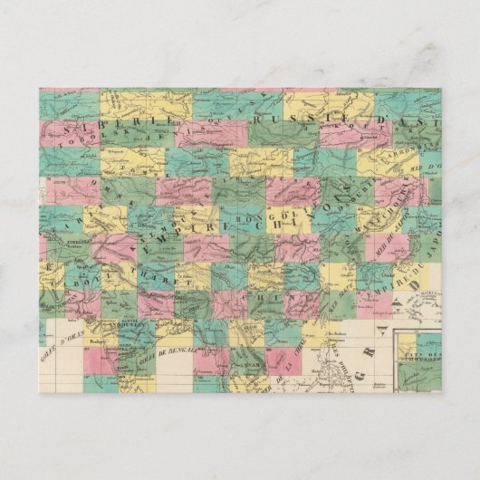 Assemblage van Azië Briefkaart (Voorkant)