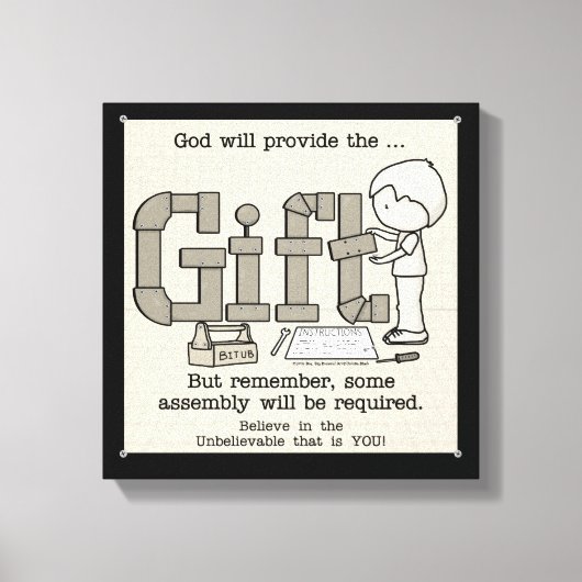 Assemblage vereist canvas afdruk (Voorkant)