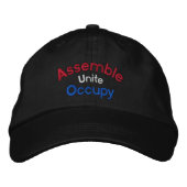 Assemble Unite Occupy geborduurd Pet (Voorkant)