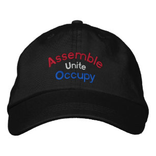 Assemble Unite Occupy geborduurd Pet