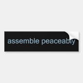 Assemble Vreedzaam - Bumpersticker - zwart/blauw (Voorkant)