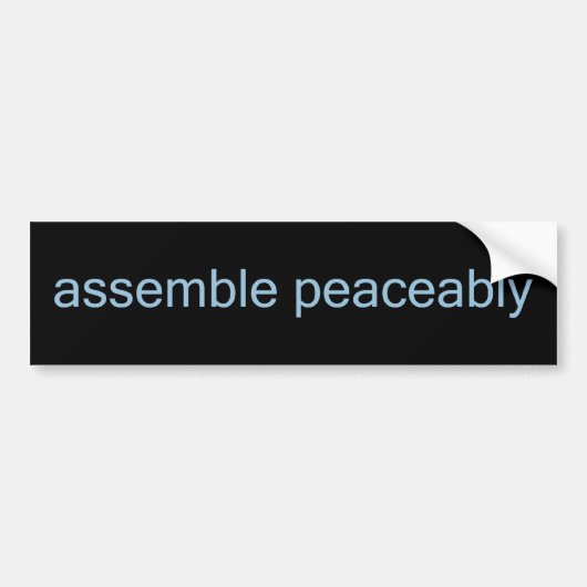 Assemble Vreedzaam - Bumpersticker - zwart/blauw (Voorkant)