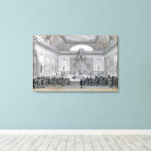 Assemblee des Notafels, voorzitter van Louis Canvas Afdruk (Insitu (Houten vloer))