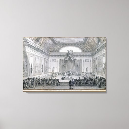 Assemblee des Notafels, voorzitter van Louis Canvas Afdruk (Voorkant)