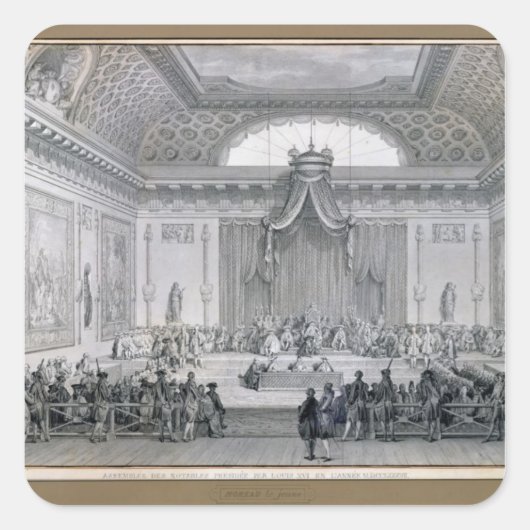 Assemblee des Notafels, voorzitter van Louis Vierkante Sticker (Voorkant)