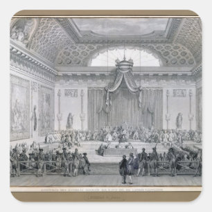 Assemblee des Notafels, voorzitter van Louis Vierkante Sticker