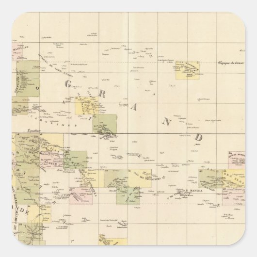 Assemblee van Oceanië Vierkante Sticker (Voorkant)