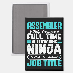 Assembler Job Title Beroep Grappig Assembleren Magneet
