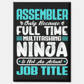 Assembler Job Title Beroep Grappig Assembleren Magneet (Voorkant)
