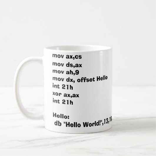 Assembler Mok HelloWorld! (Links)
