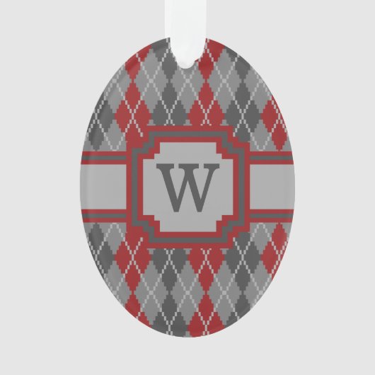 Assen en Embers Argyle Acryl Ornament (voorkant)