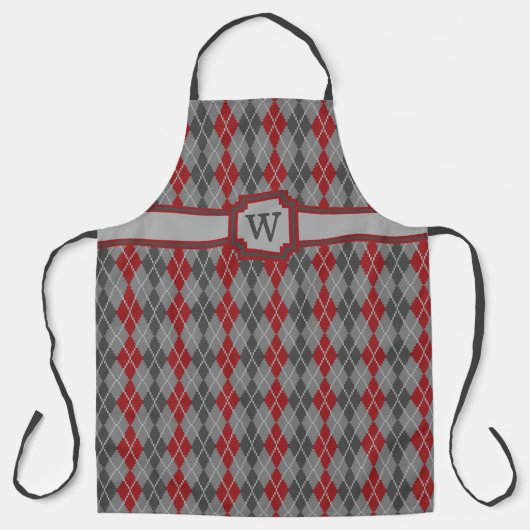 Assen en Embers Argyle All-Over Print Schort (Voorkant)
