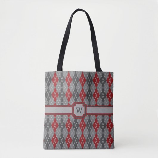 Assen en Embers Argyle All-Over-Print Tas (Voorkant)