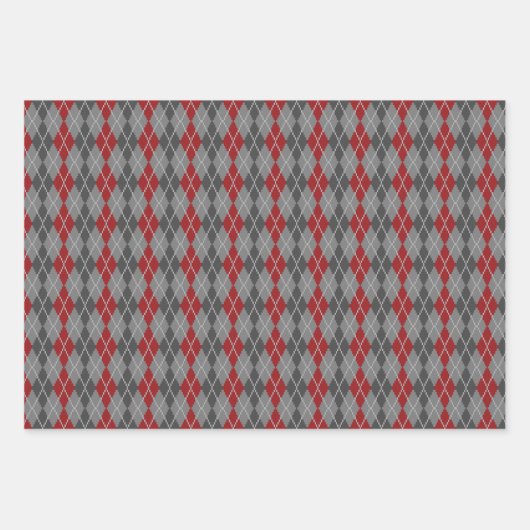 Assen en Embers Argyle Wrapping Paper Set (Voorkant)