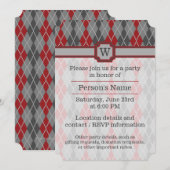 Assen en leden Argyle Party uitnodiging (Voorkant / Achterkant)