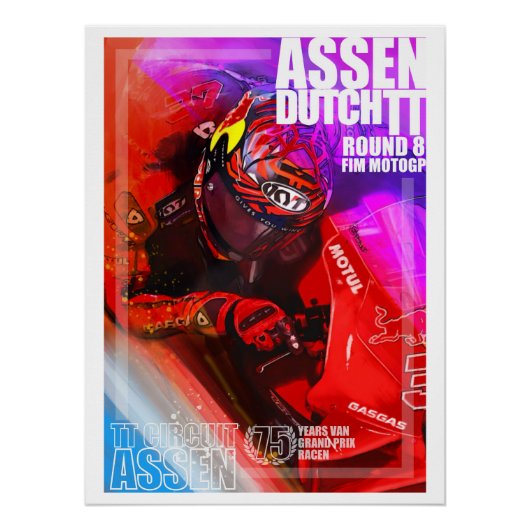 Assen, Nederlands TT poster door Murraymoto (Voorkant)