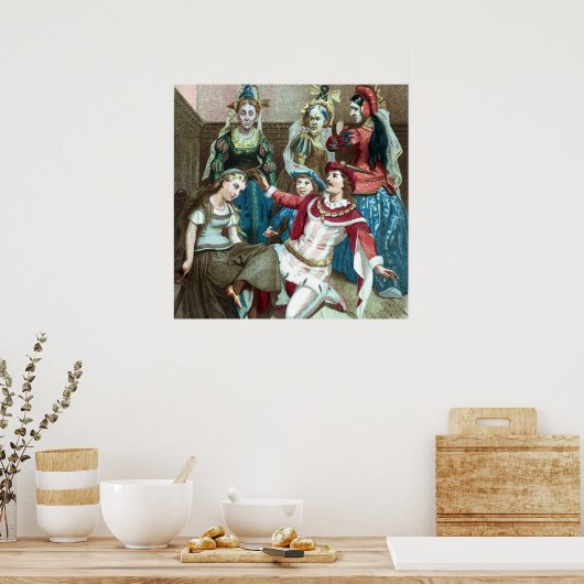 Assepoester afdrukken poster (Keuken)