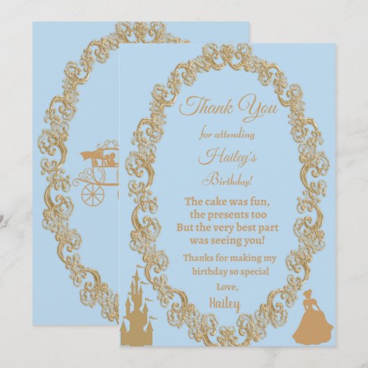 Assepoester bedankje bedankkaart (Voorkant / Achterkant)