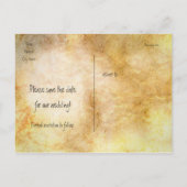 Assepoester Bewaar de datum bruiloft Briefkaart (Achterkant)