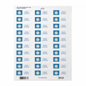 Assepoester Bijna Middennacht Blauwe Adreslabels Etiket (Full Sheet)