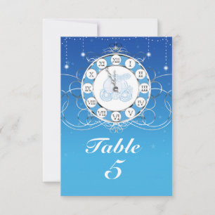 Assepoester Bijna Middernacht Zilver Blauw Tafel Kaart