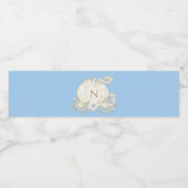 Assepoester Blauw Goud Prinses Carriage Party Waterfles Etiket (Enkel label)