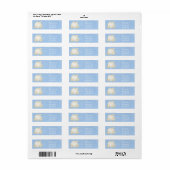 Assepoester Blauw Gouden Koets Royal Adresetikette Etiket (Full Sheet)