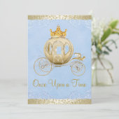 Assepoester Blauw Once Upon a Time Prinses Verjaar Kaart (Staand voorkant)