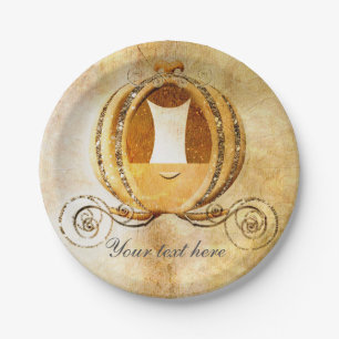 Assepoester  carriage Birthday Party Borden Papieren Bordje