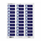 Assepoester Carriage Blue bruiloft uitnodiging Etiket (Full Sheet)