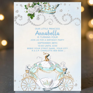 Assepoester Carriage Fairy Tale Party Kaart