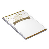 Assepoester Carriage Gold Glitter Stippen Notitieb Notitieboek (Rechterzijde)