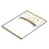 Assepoester Carriage Gold Glitter Stippen Notitieb Notitieboek (Linkerzijde)