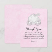 Assepoester Carriage Pink Storybook Bedankt Card (Voorkant / Achterkant)