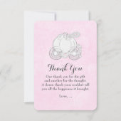 Assepoester Carriage Pink Storybook Bedankt Card (Voorkant)