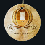 Assepoester Carriage Princess Ornament<br><div class="desc">Assepoester Carriage Princess Ornament. Aanpassen met tekst of leeg laten.</div>