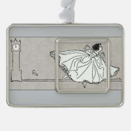  Assepoester-decoratie Verzilverd Omlijst Ornament (Voorkant)