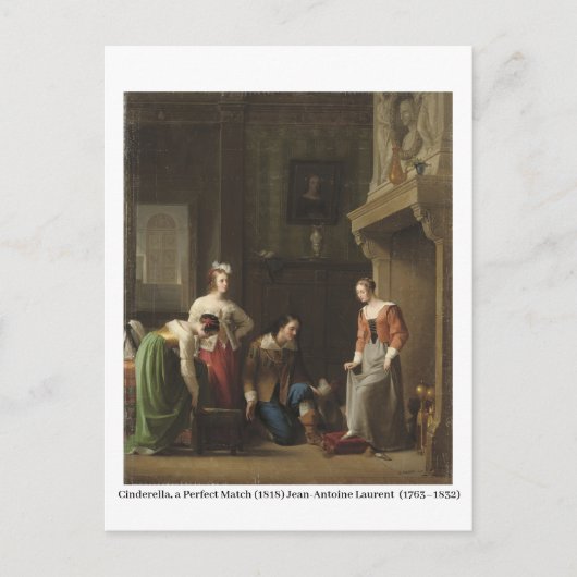 Assepoester, een perfecte match (1818) briefkaart (Voorkant)