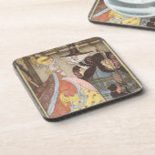 Assepoester en de Goede Fee, Klassiek Sprookje Onderzetter (Linkerzijde)