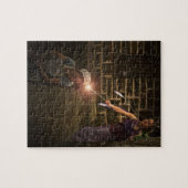 Assepoester en Fairy Godmoeder Fairytale Puzzle Legpuzzel (Horizontaal)