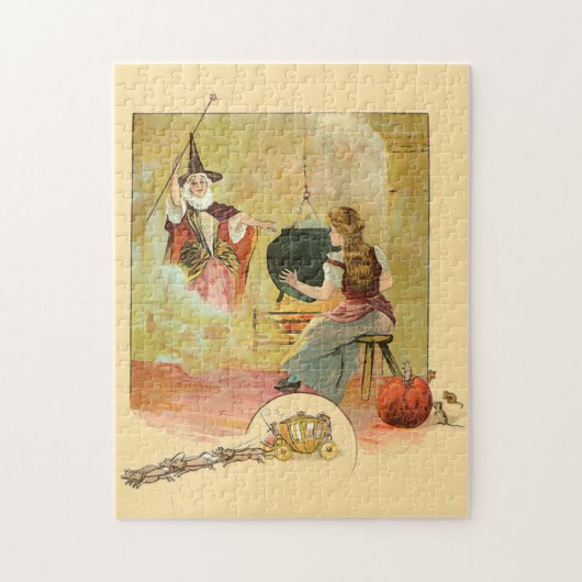 Assepoester en haar feeënmoeder legpuzzel (Verticaal)