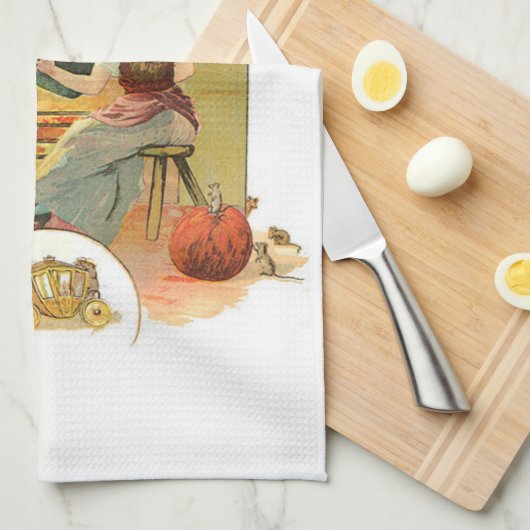 Assepoester en haar moeder van haar familie theedoek (Quarter Fold)