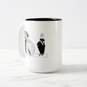 Assepoester en haar naadloze stepsisters tweekleurige koffiemok (Voorkant links)