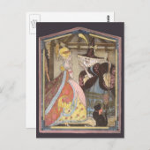 Assepoester en keiharde godmoeder,  feiharde schil briefkaart (Voorkant / Achterkant)