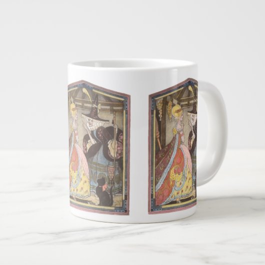 Assepoester en keiharde godmoeder,  feiharde schil grote koffiekop (Voorkant rechts)