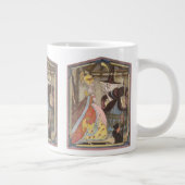 Assepoester en keiharde godmoeder,  feiharde schil grote koffiekop (Rechts)