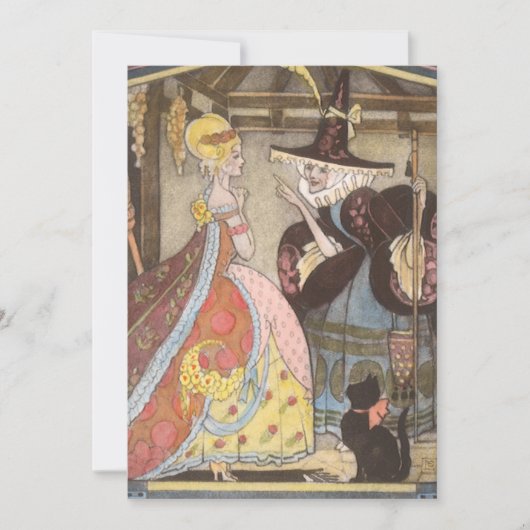 Assepoester en keiharde godmoeder, feiharde schil kaart (Voorkant)