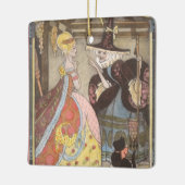 Assepoester en keiharde godmoeder,  feiharde schil keramisch ornament (Links)