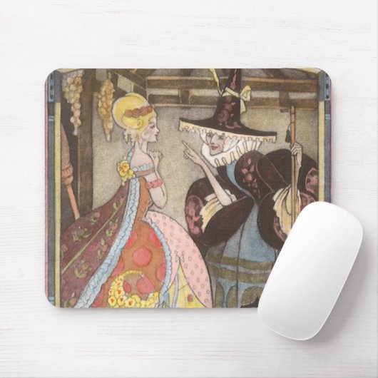 Assepoester en keiharde godmoeder,  feiharde schil muismat (Met muis)