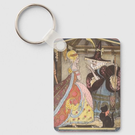 Assepoester en keiharde godmoeder,  feiharde schil sleutelhanger (Voorkant)